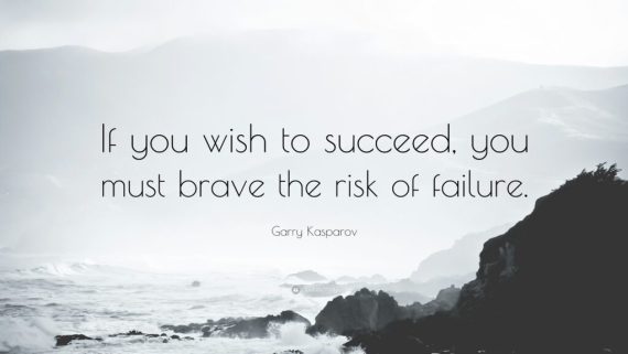 You need to take risks