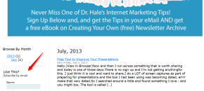 AWeber Newsleter Ideas - A Newsletter Archive