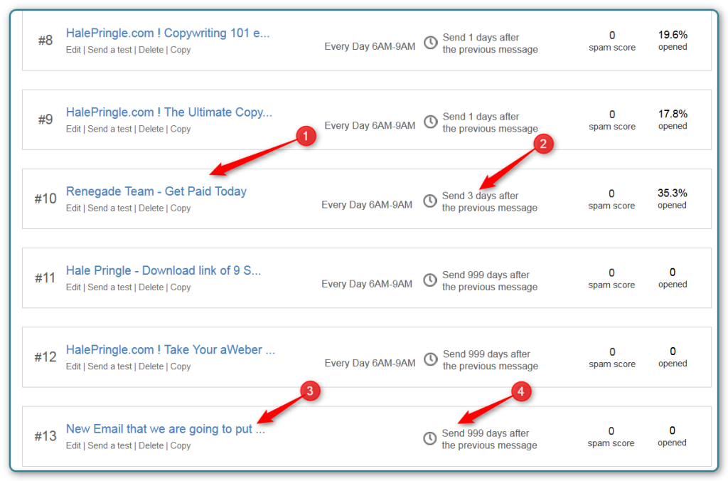 Inserting Emails Into a Follow Up Sequence - Example 1