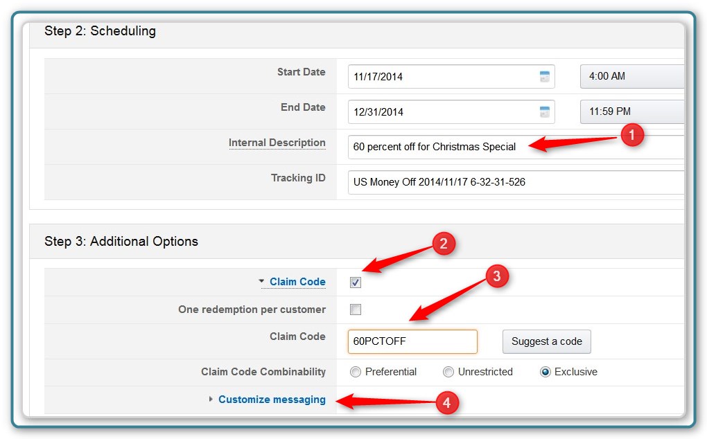 Promotion Code - Create the Code