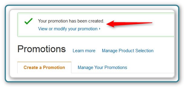 Promotion Code -  Success!